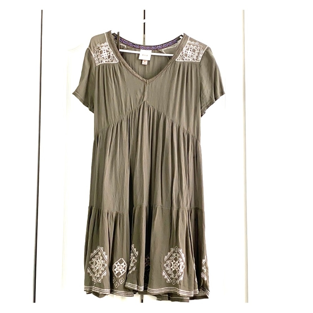 Knox Rose Mini Dress Olive Green Medium